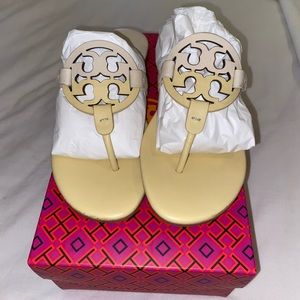 Tory Burch Miller Paris Nappa Sock in New Cream, box and dust bag included